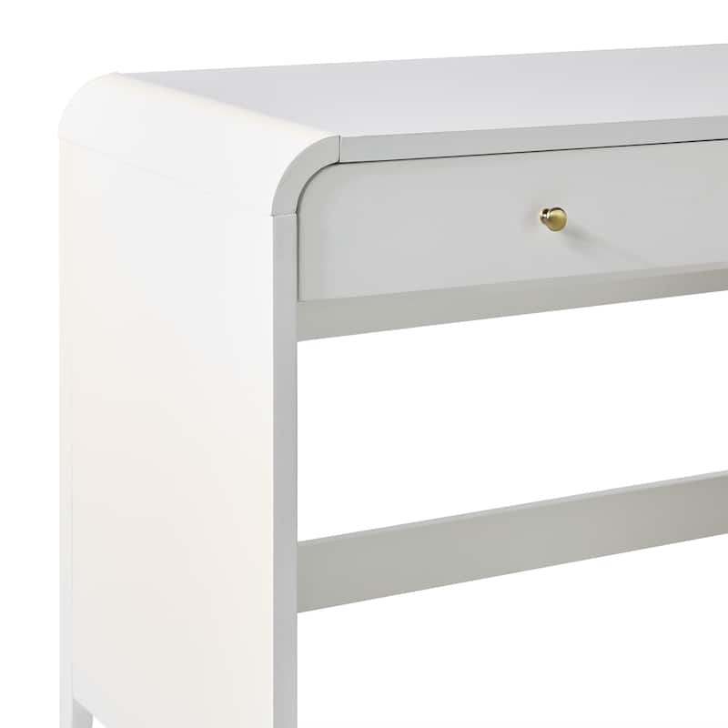 Walker Edison Modern Curve Design Writing Desk