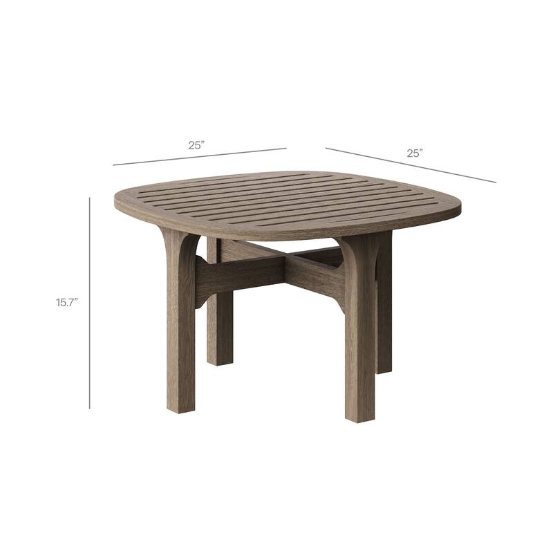 Saratoga 3-Piece Outdoor Patio Teak Wood Furniture Set with Lounge Chairs and Side Table