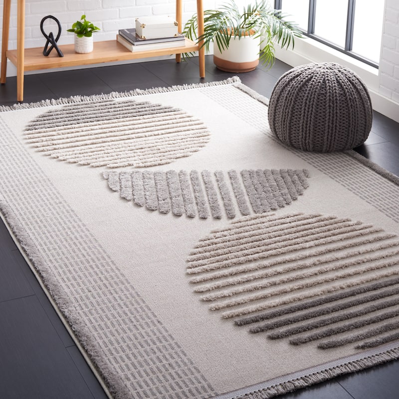 SAFAVIEH Urban Harriett Mid-Century Modern Rug - 4' x 6' - Grey/Light Grey