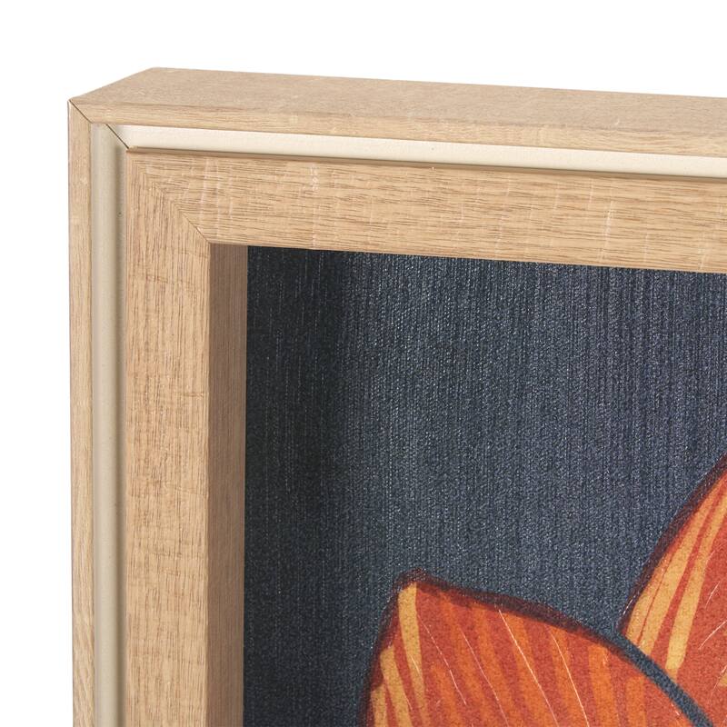 Flower Portrait II (TULIP) by Mercana Studio a Hand Embellished Textured Framed Art Print - Orange