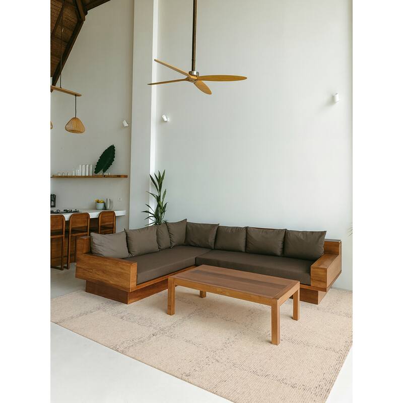 ECARPETGALLERY Hand-knotted Looma Cream Wool Rug - 7'10 x 9'10