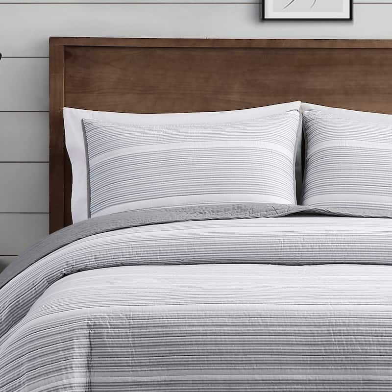 Brooklyn Loom Niari Yarn Dye Stripe Quilt Set