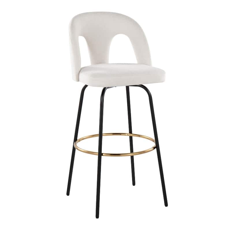 Ava Upholstered 30" Fixed-Height Barstool - Set of 2