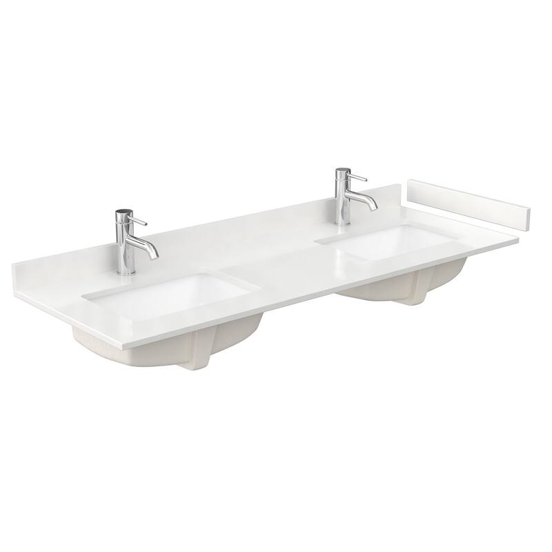 Strada 60-inch Double Vanity, Quartz Top