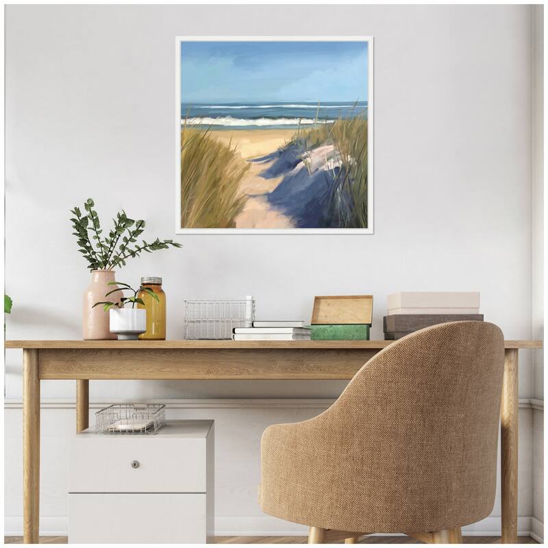 Kate and Laurel By The Sea by Mary Sparrow Framed Canvas Wall Art Print