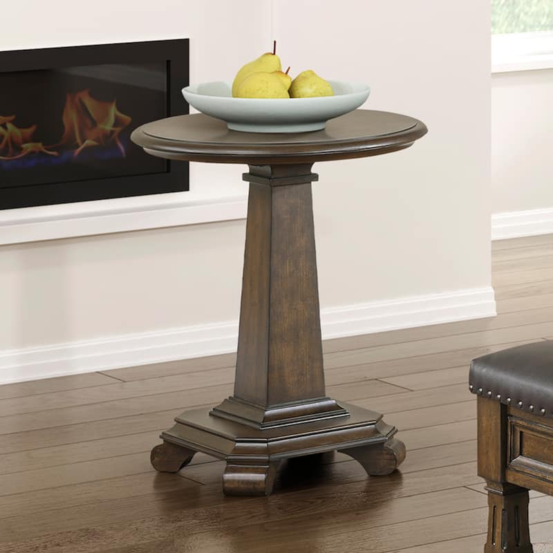 Dionne Round Wood End Table