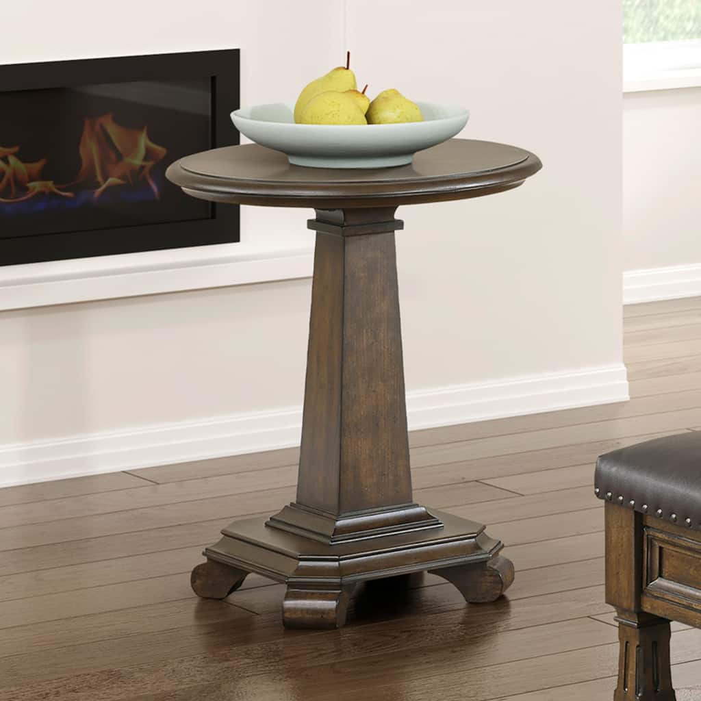 Dionne Round Wood End Table
