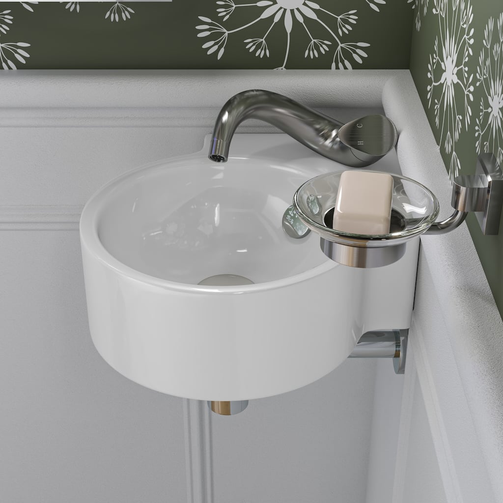 ALFI brand AB9005-PC Polished Chrome Solid Brass Round Modern Decorative Bottle P-Trap - Grey