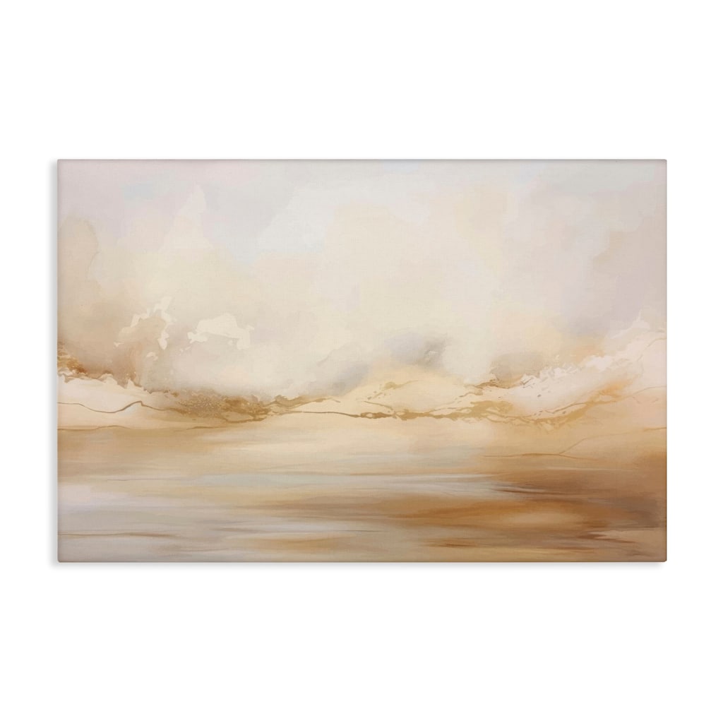 Stupell Neutral Abstract Horizon Line Canvas Wall Art Design By LSR Creative Studio