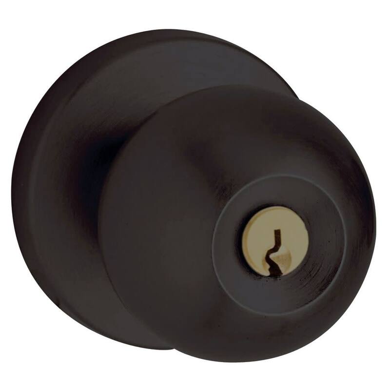 Baldwin Modern Style Keyed Entry Door Knob Set with Modern Rosette and
