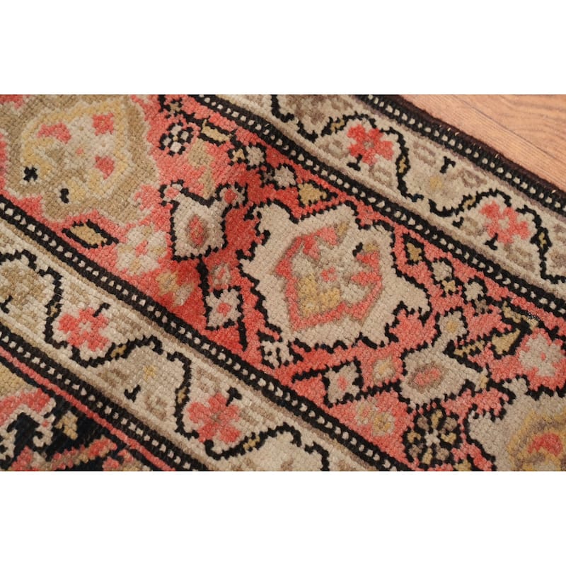 Hand Knotted Oriental 100% Wool Carpet Traditional Geometric Black Malayer Area Rug - 6' 5'' X 4' 5''