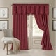preview thumbnail 24 of 31, Elrene Mia Jacquard Blackout Scallop Window Valance - 52" w x 19" l Rouge