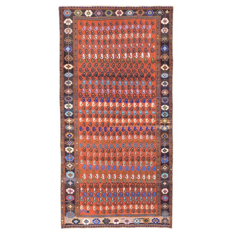 ECARPETGALLERY Hand-knotted Andelz Dark Copper Wool Rug - 4'11 x 9'7