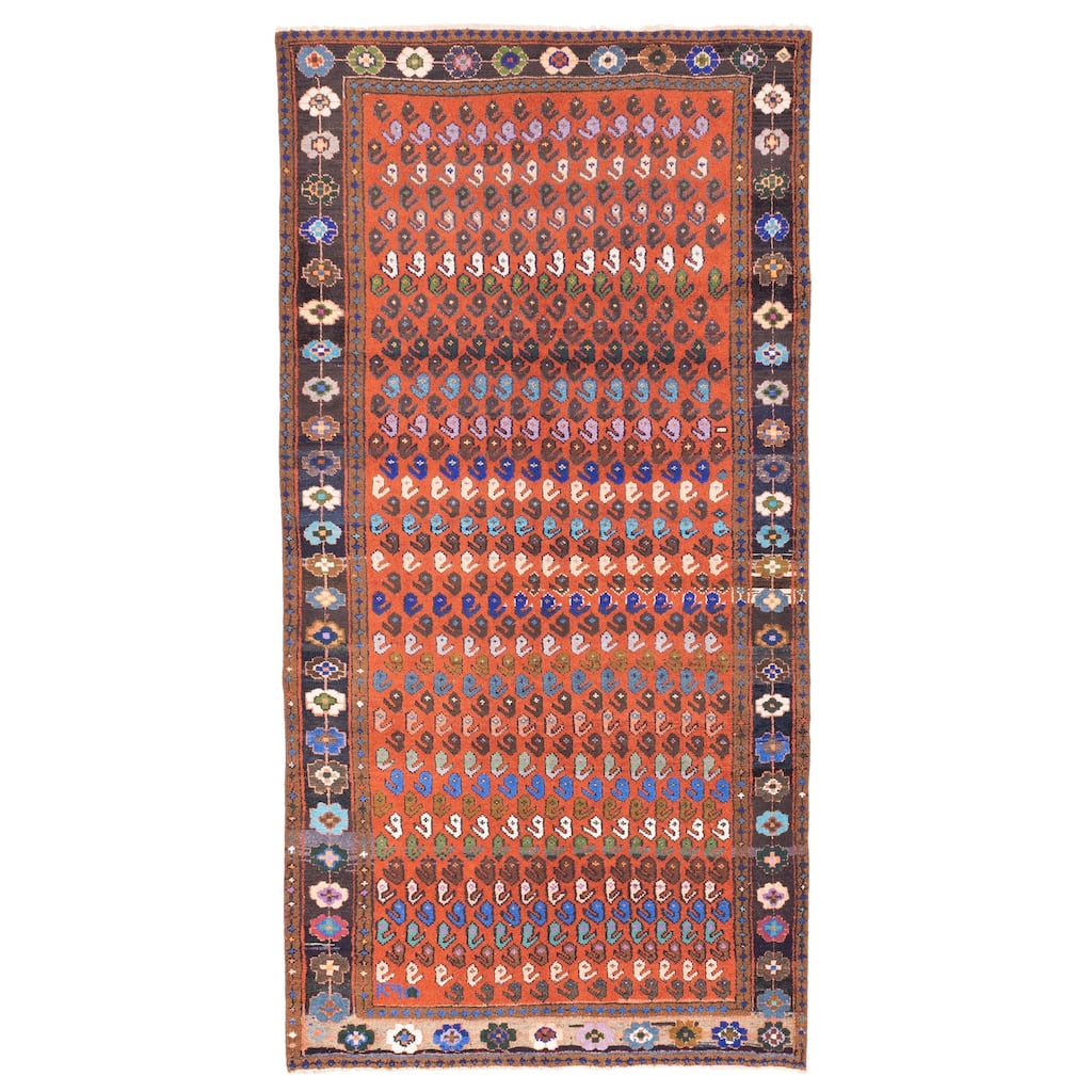 ECARPETGALLERY Hand-knotted Andelz Dark Copper Wool Rug - 4'11 x 9'7