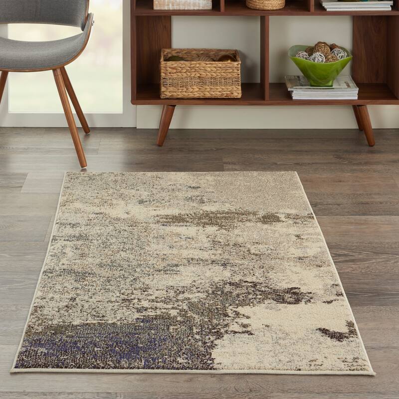 Nourison Modern Abstract Sublime Area Rug - 3' x 5' - Ivory/Grey - Runner/Rectangle