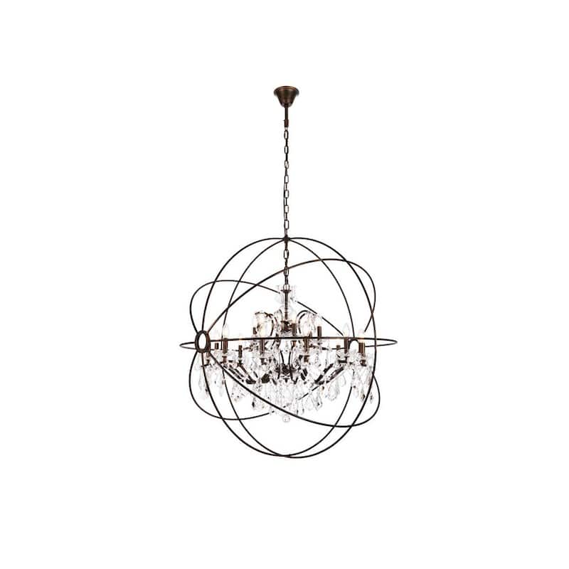 Royce Edge 18-Light Dark Bronze Chandelier