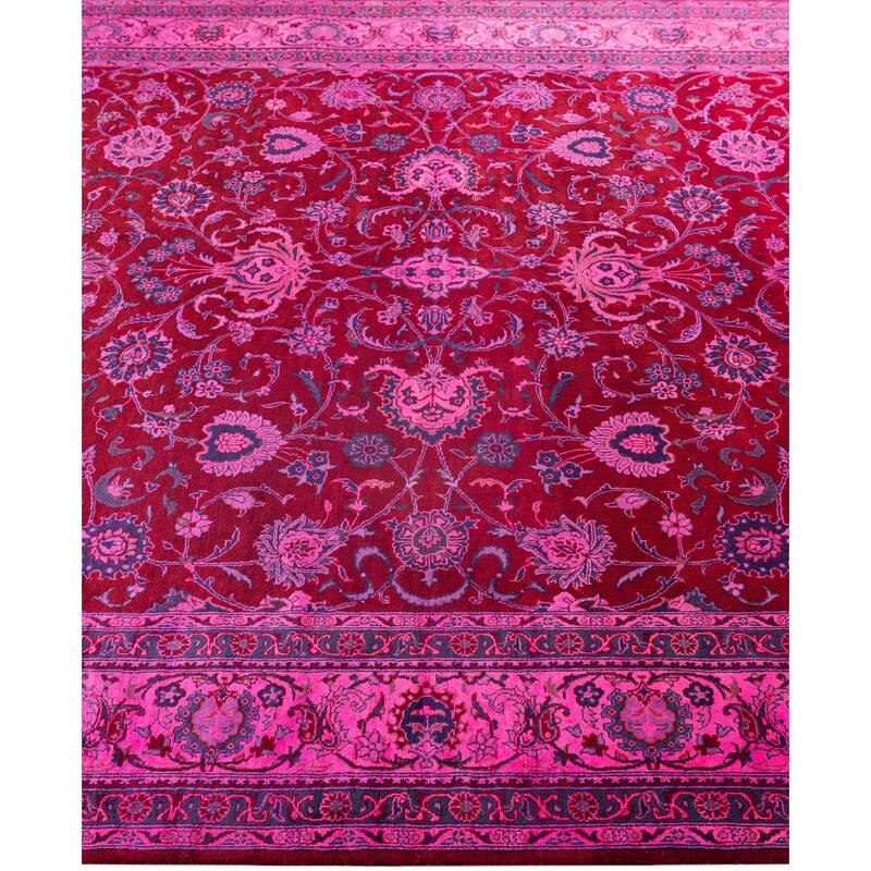 Overdyed One-of-a-Kind Hand-Knotted Area Rug - Red - 6' 1" x 8' 10"