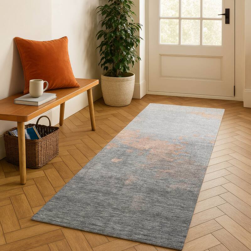 Premium Washable Super Soft Modern Glam Mayfield Rug - Peach - 2'3" x 7'6"