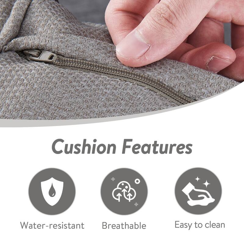 Gymojoy Industrial Style Outdoor Wicker Swivel Glider Chairs Set of 2