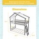 preview thumbnail 5 of 4, Wood Twin Over Twin House Bunk Bed Floor Bunk Bed w/ Ladder
