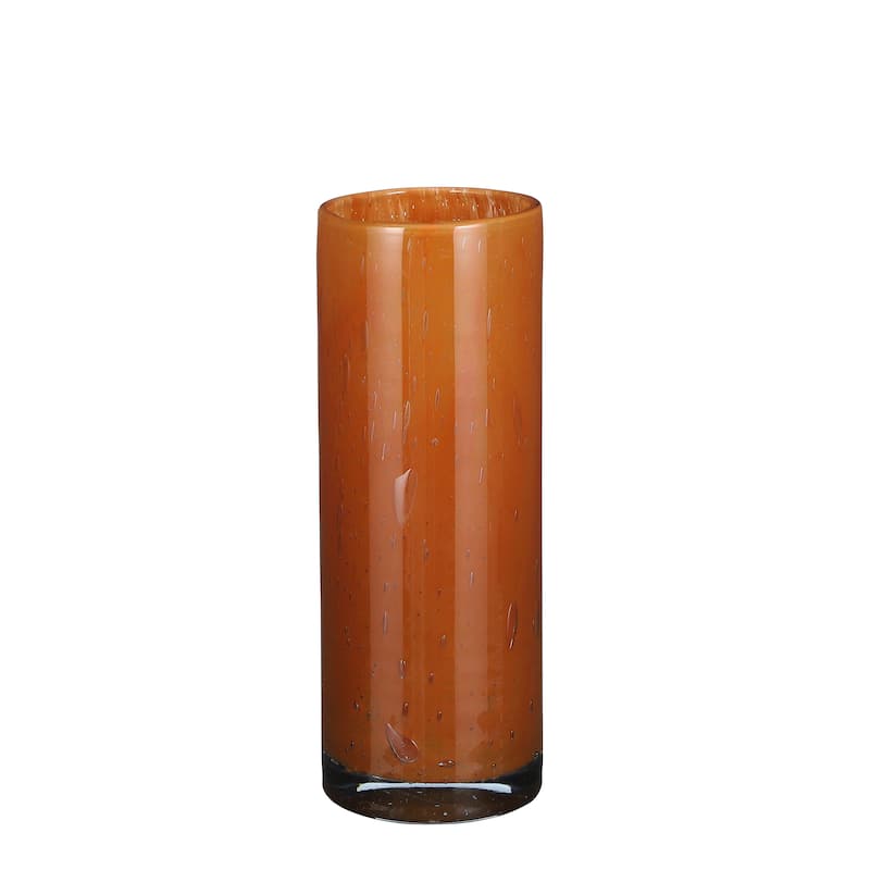 Lg. Estelle Glass Vase Brown 12.2"H - A - A - Brown