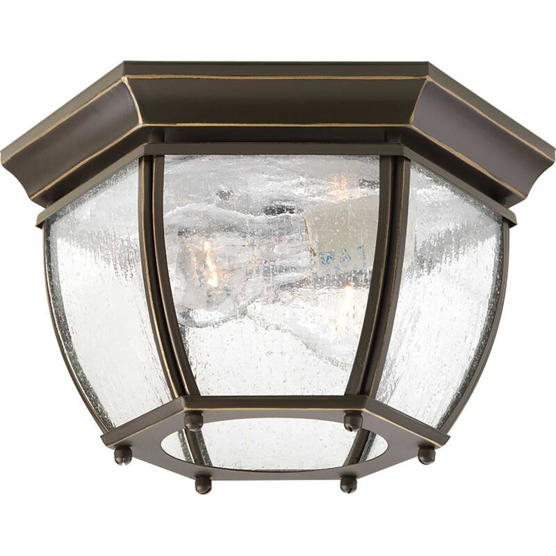 Progress Lighting Roman Coach 11" Two Light Incandescent Flush Mount