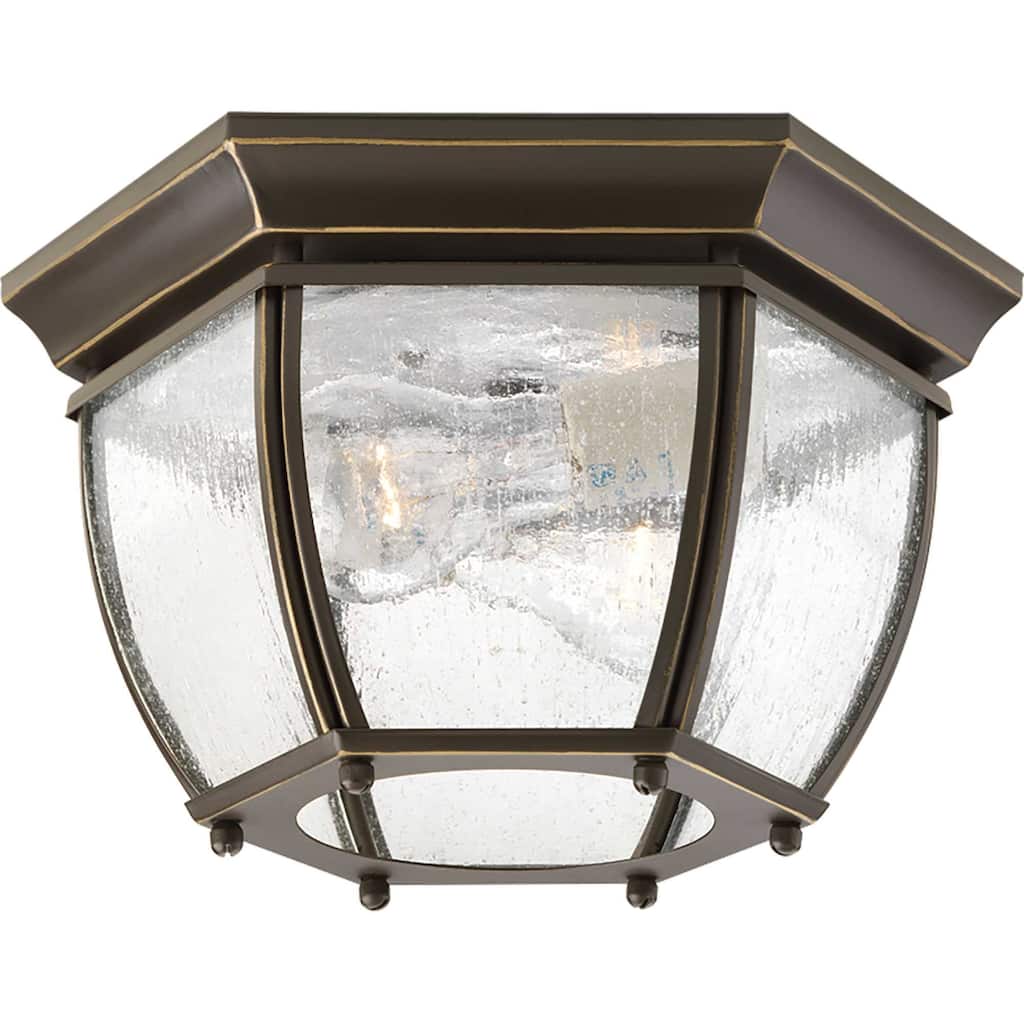 Progress Lighting Roman Coach 11" Two Light Incandescent Flush Mount
