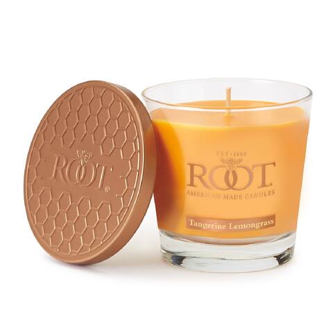 Root Candles Tangerine Lemongrass Scented 6.3 oz Small Veriglass Jar