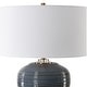 preview thumbnail 5 of 6, Uttermost Moher Glossy Blue Table Lamp - 26'' H X 18'' W X 18'' D