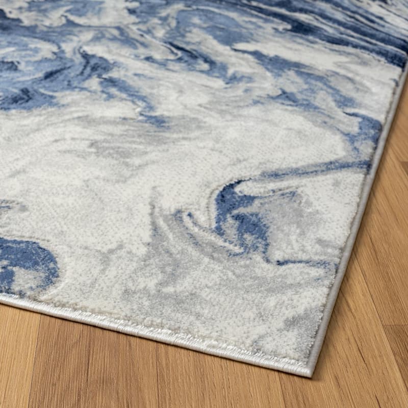 Luxe Weavers Marble Abstract Clouds Swirl Area Rug