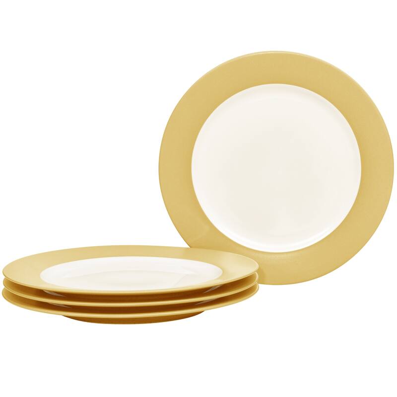 Noritake Colorwave Set Of 4 Rim Salad Plates, 8-1/4" - Mustard
