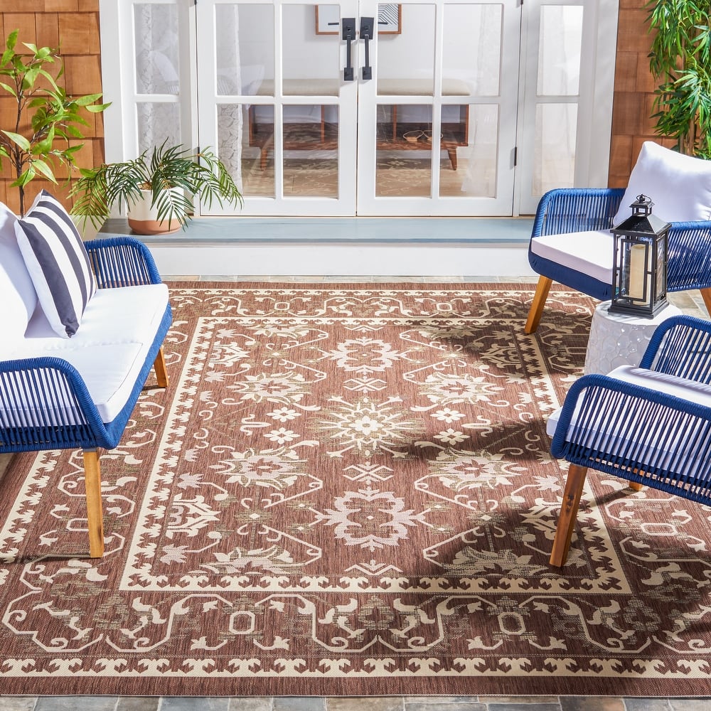SAFAVIEH Courtyard Erlwine Indoor/ Outdoor Waterproof Patio Backyard Rug