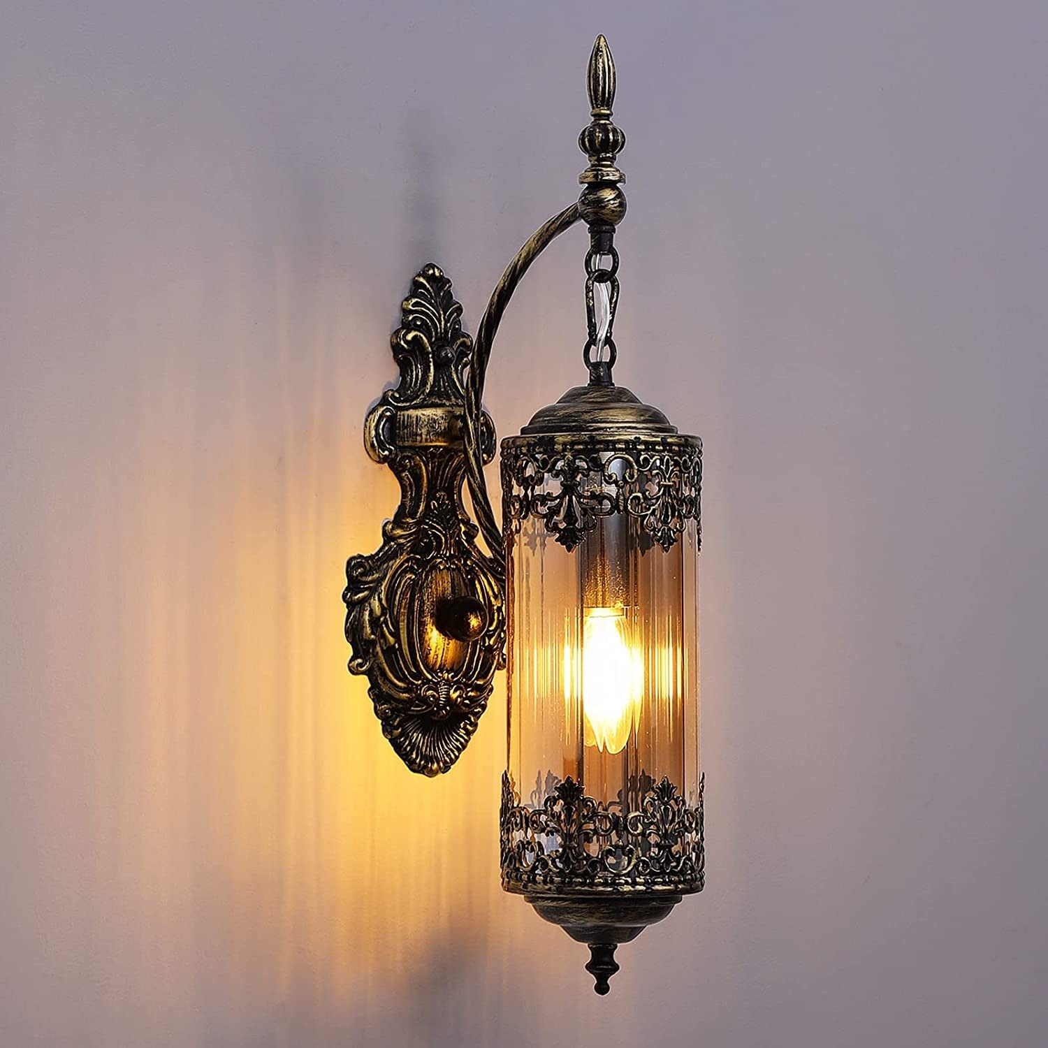 Rust glass wall sconce vintage industrial wall lamp On Sale Bed Bath Beyond 36519784