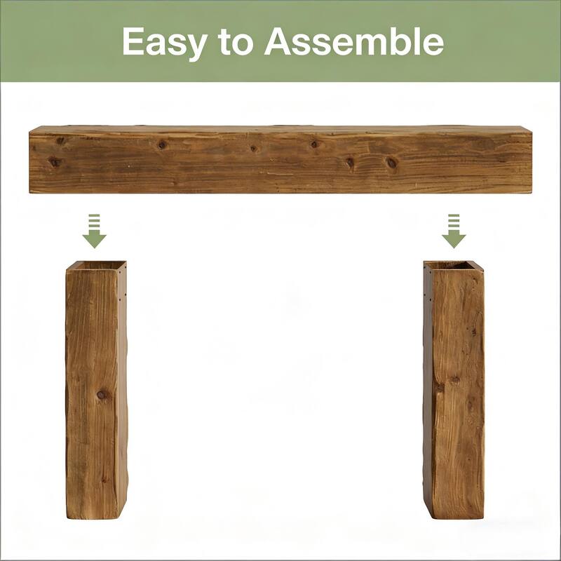 63" Versatile Wood Console Table for Living Room and Entryway