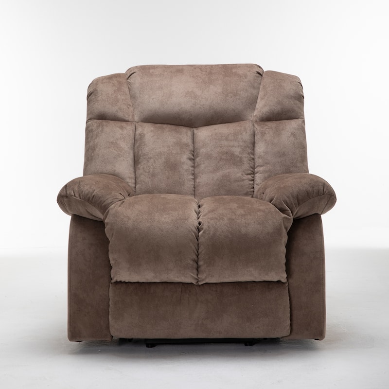 Power Lift Recliner Chair Fabric Sofa for Elderly - Light Camel