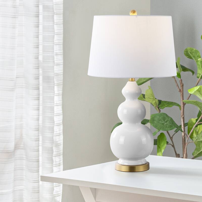 Arthur 27.5" Ceramic LED Table Lamp, Coral by JONATHAN Y