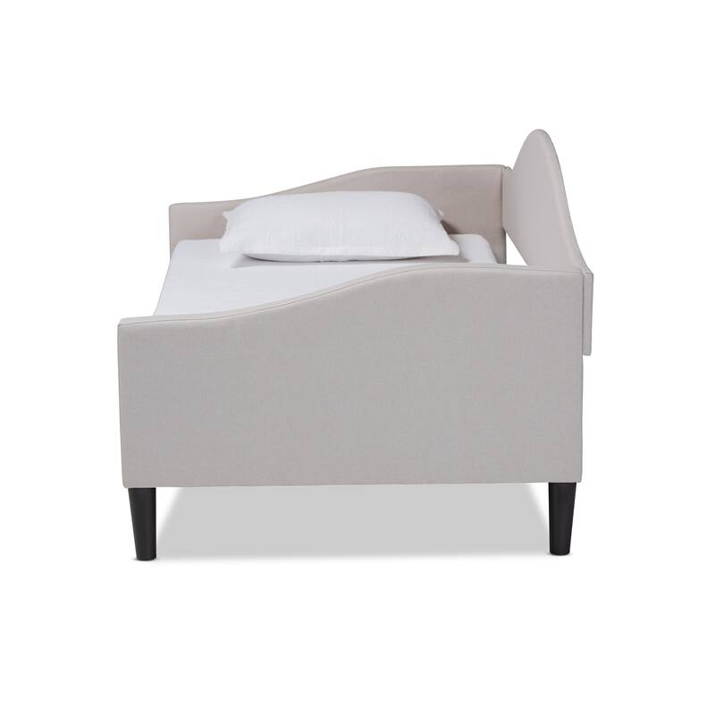 Milligan Modern & Contemporary Beige Fabric Upholstered Wood Daybed