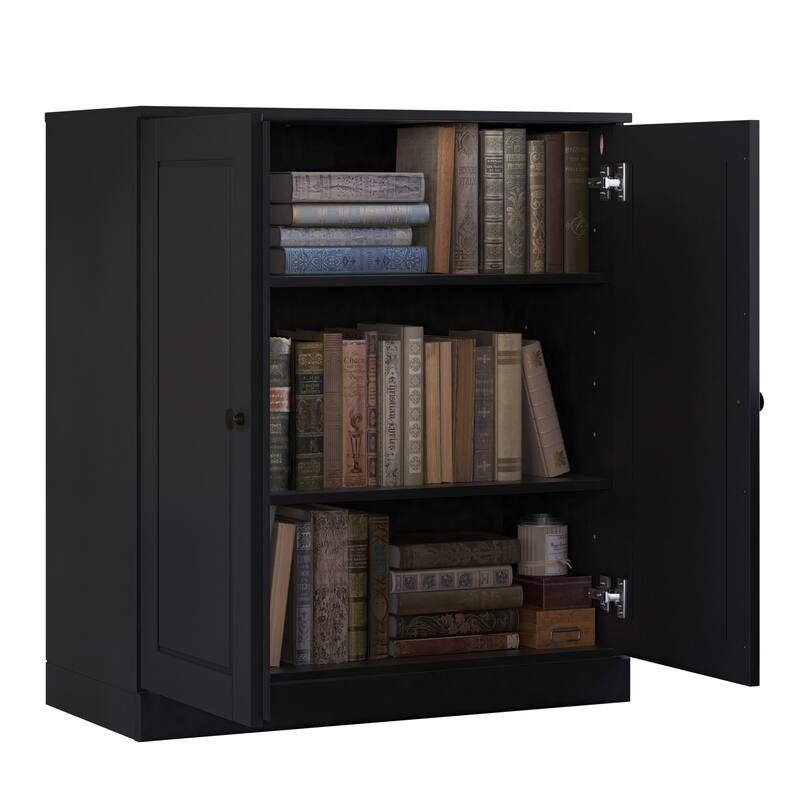 100% Solid Wood 3-shelf Bookcase with Optional Doors by Palace Imports