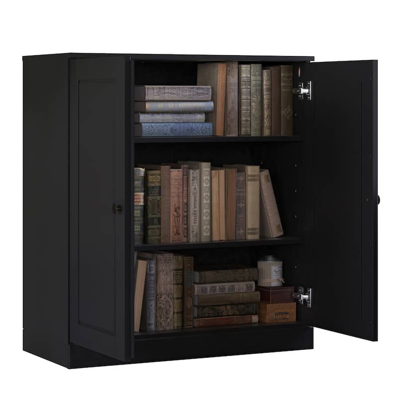 Palace Imports 100% Solid Wood 3-Shelf Bookcase, Adjustable Shelves, 32" Wide, 35.75" Tall