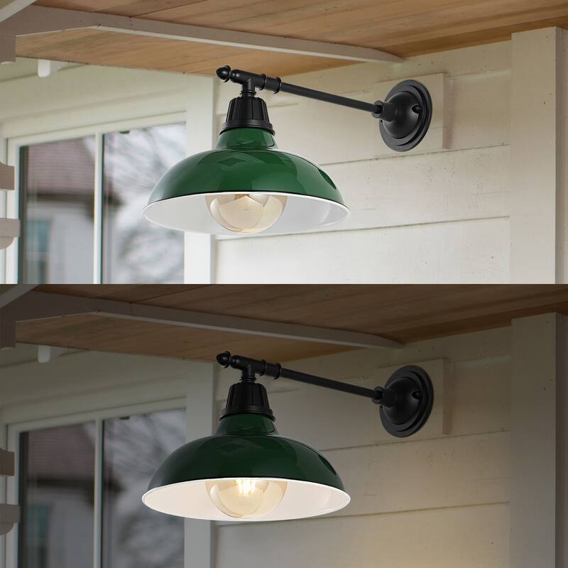 12.25" Indoor/Outdoor LED Arm Sconce, By JONATHAN Y - 12.25