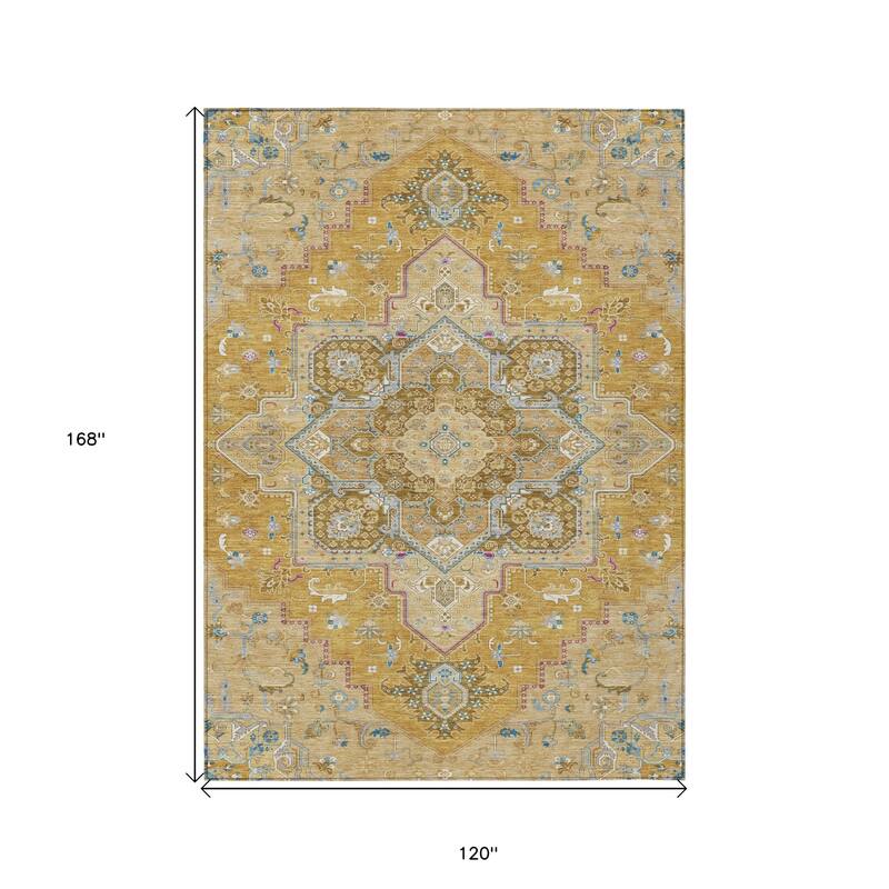 HomeRoots Oriental Traditional Rectangle Outdoor Rug