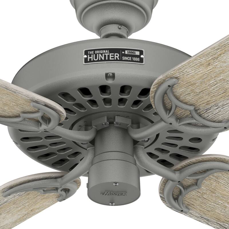 52" Hunter Original Outdoor Ceiling Fan with Pull Chain, Damp Rated - 52