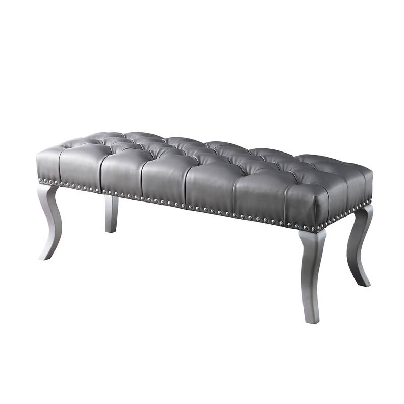 Piano Bench Vanity Bench Exquisite Corridor Bench Accent Bench - Silver