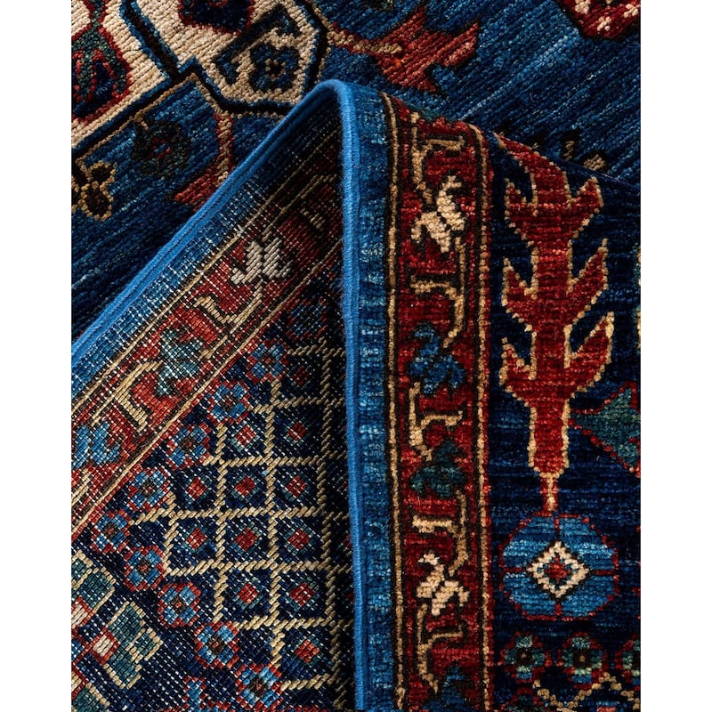 Serapi One-of-a-Kind Hand-Knotted Area Rug - Light Blue, 7' 11" x 9' 10" - 7' 11" x 9' 10"