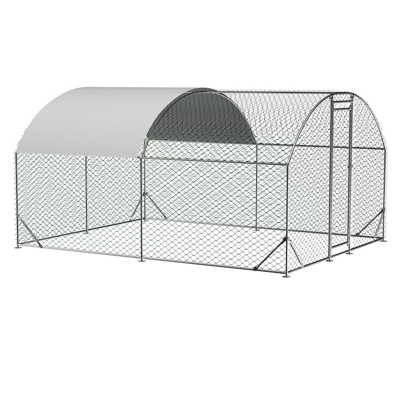 Large 9.84 x 13.12 x 6.56 ft Chicken Coop with Waterproof Cover