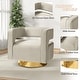 preview thumbnail 34 of 114, HULALA HOME Carisa Modern Upholstered Swivel Open-Back Barrel Chair with Golden Base