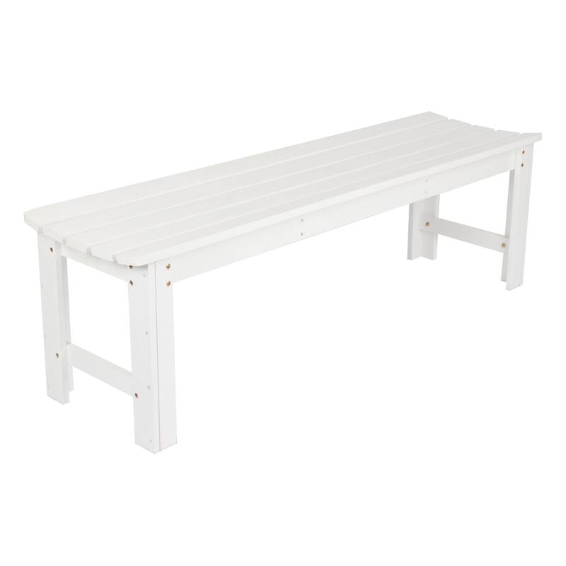 Shine Company 5FT Backless Garden Bench, Cedar Wood, HYDRO-TEX Finish