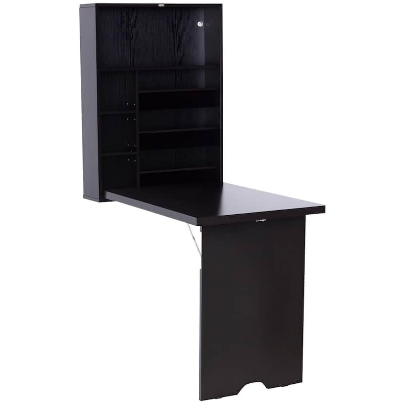 Wall Mounted Fold Out Convertible Desk, Multi-Function Floating Desk