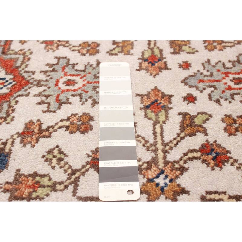 ECARPETGALLERY Hand-knotted Serapi Heritage Light Grey Wool Rug - 2'4 x 10'1