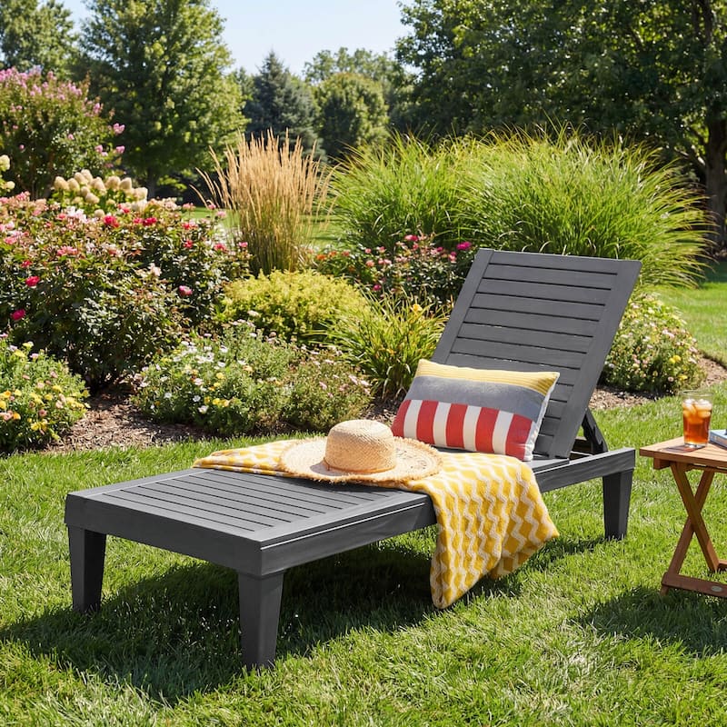 Costway Patio Lounge Chair Chaise Recliner Weather Resistant - See Details